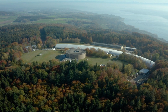 Vista de una planta de tratamiento de agua en Alemania