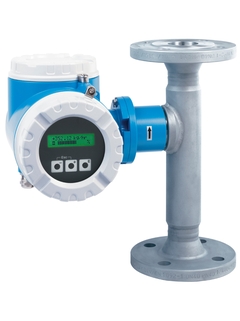 Picture of thermal mass flowmeter t-mass 65F with flanges for industrial gases & compressed air