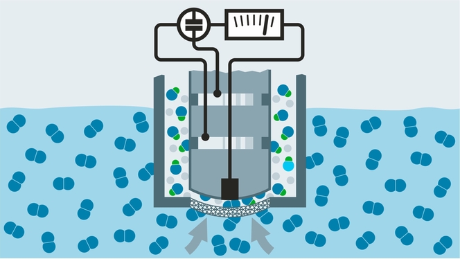 Principio de medición amperométrico del oxígeno con electrodo de referencia
