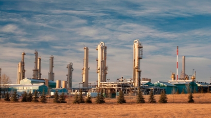 Natural gas plant in Alberta Canada