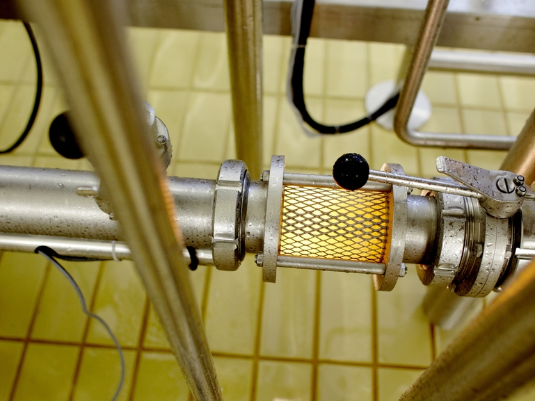 Filtrado de la cerveza Ventanilla de mirilla en la filtración de la cerveza