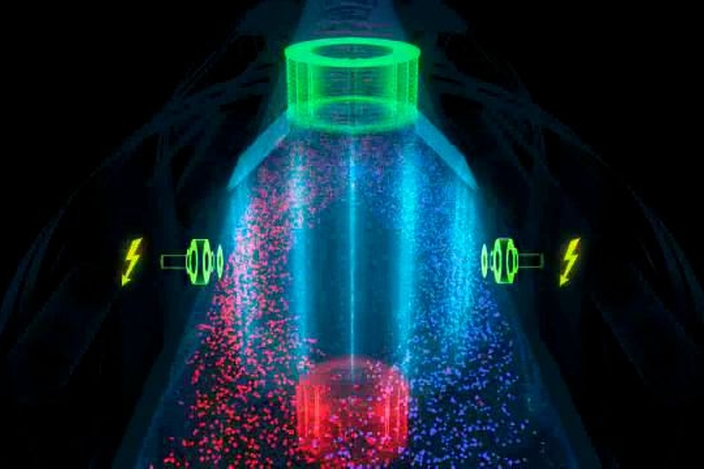 Animación en la que se explica el principio de medición de caudal electromagnético