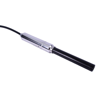 Raman Rxn-20 non-contact optic attached to Rxn-20 probe, aiming right and down Product photo Raman Rxn-20 non-contact optic attached to Rxn-20 probe, aiming right and down