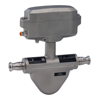 Caudalímetro higiénico de máxima repetibilidad con un transmisor compacto, ideal para llenado y dosificación. Caudalímetro higiénico con máxima repetibilidad y transmisor compacto para el llenado y la dosificación.