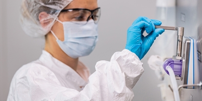 Promass U 500 mounted on a skid in a biotech process